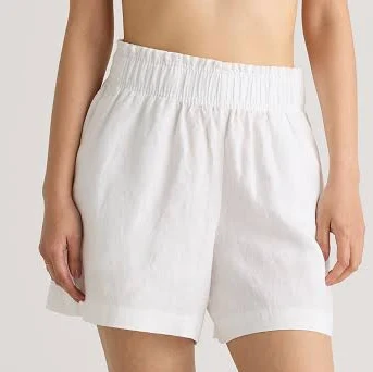 shorts Quince Women's European Linen High Waisted Shorts Quince $32