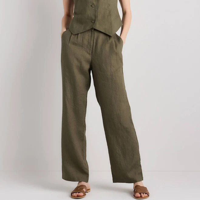 pants Quince Women's European Linen Pleated Trousers Quince $52