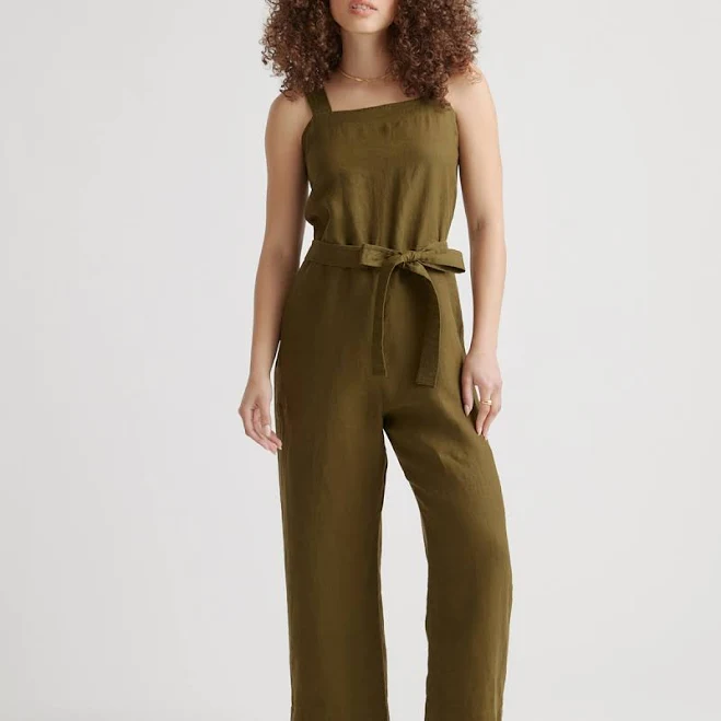 jumpsuit Quince Women's European Linen Square Neck Jumpsuit Quince $64
