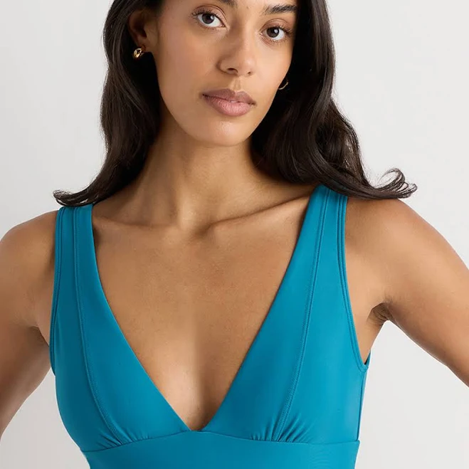 top Quince Women's Italian Plunge One-Piece Swimsuit Quince $49.9