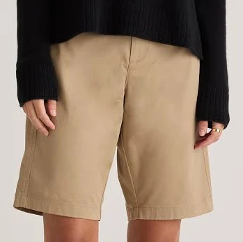 shorts Quince Women's Organic Stretch Cotton Chino Bermuda Shorts Quince $39.9