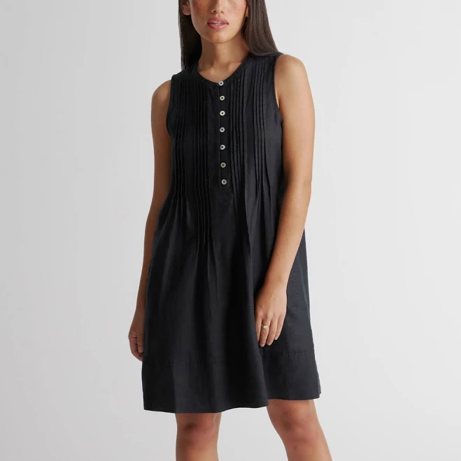 boat outfits Quince Women's Sleeveless European Linen Swing Dress Quince $64