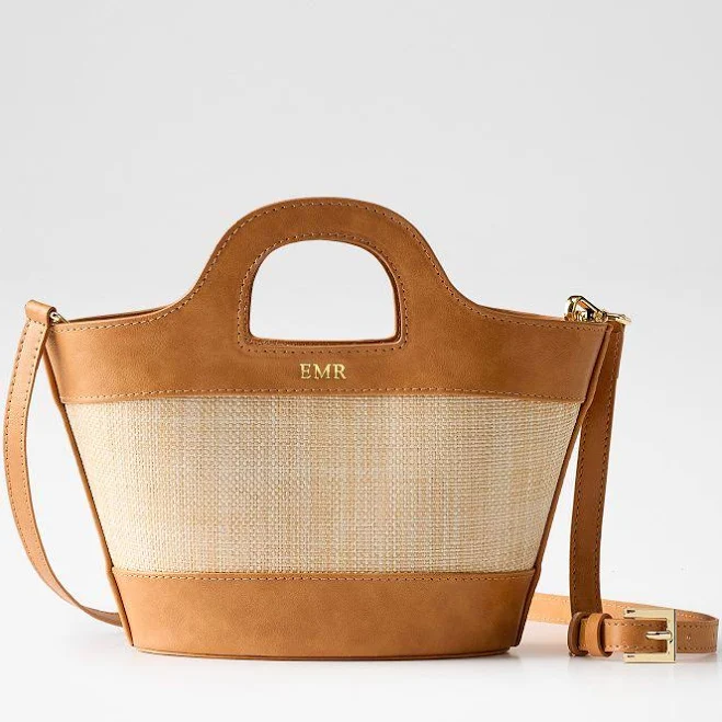 bag Raffia Bucket Crossbody Mark and Graham $89