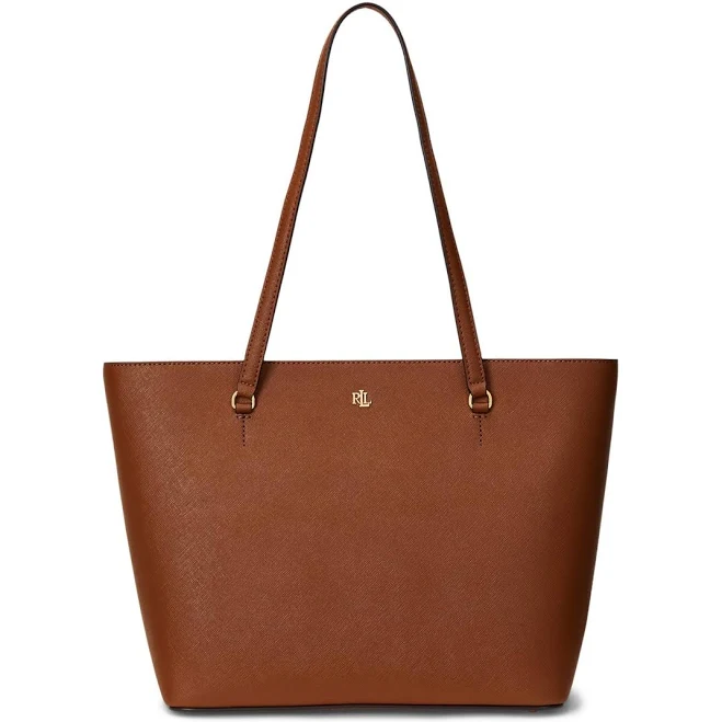 bag Ralph Lauren Crosshatch Leather Medium Karly Shopper Tote Macy's $157.5