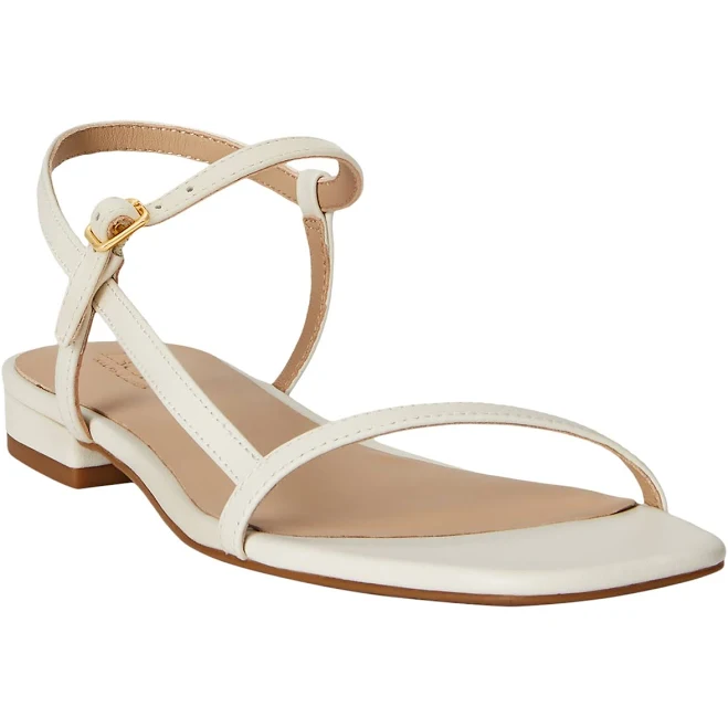 shoes Ralph Lauren Women's Lainee Nappa Leather Sandals Macy's $94.5