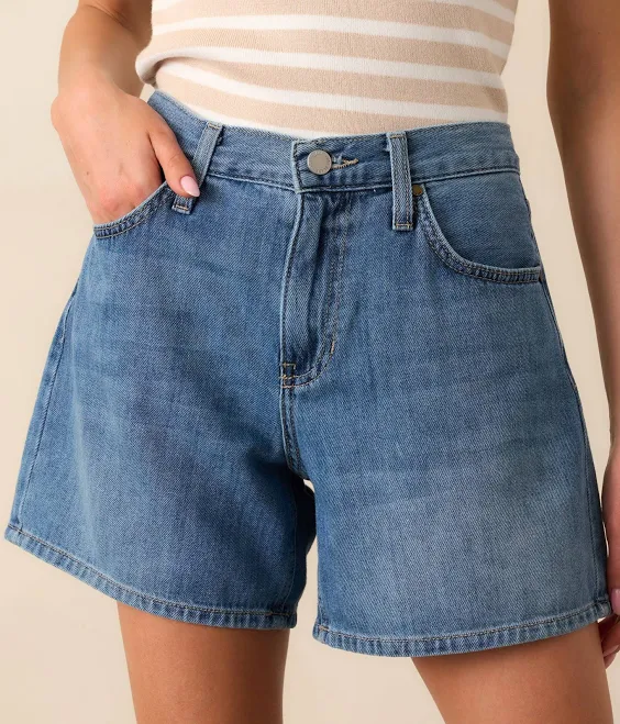 shorts Red Dress Women's Living Simply High Waisted Denim Shorts Red Dress $29