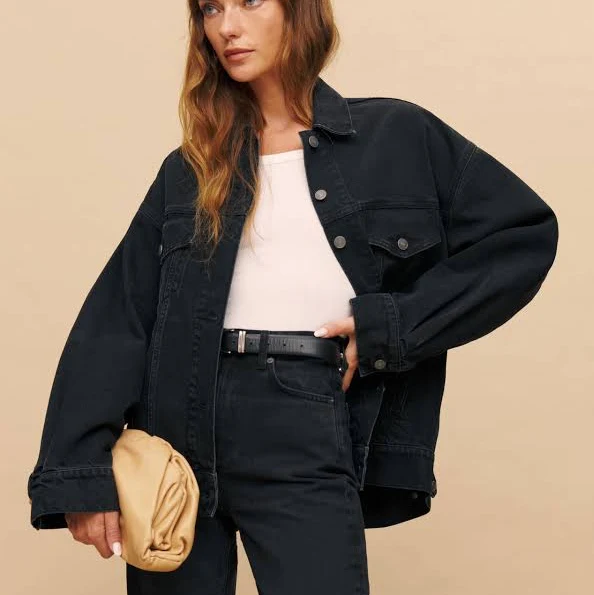 outerwear Reformation Brooks Oversized Denim Jacket Reformation $218