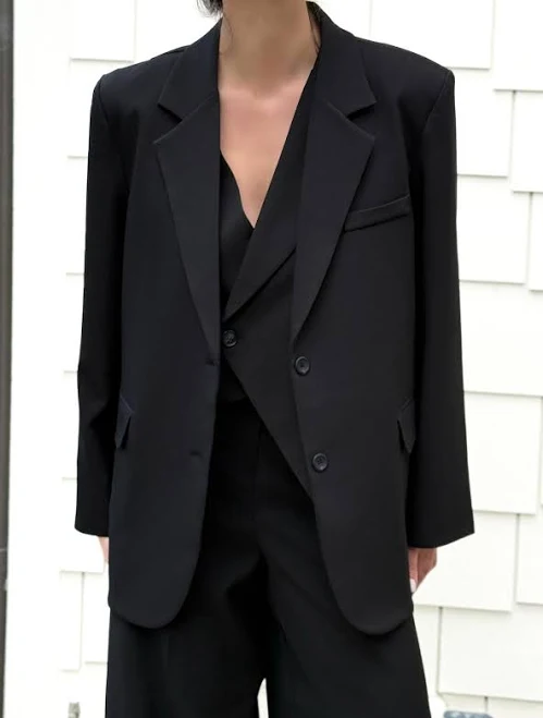 outerwear Relaxed Fit Linen Blend Blazer Etsy - Seller $159
