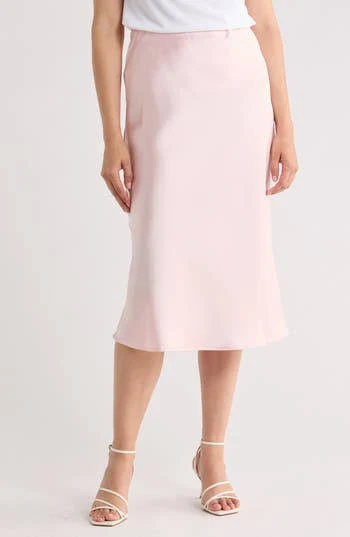 skirt Renee C Satin Midi Skirt Nordstrom Rack $29.97