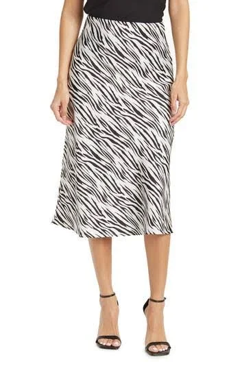 skirt Renee Collection Zebra Print Satin Midi Skirt Nordstrom Rack $29.97