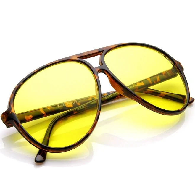 accessory Retro 1980s Aviator Driving Lens Sunglasses zeroUV $14.95
