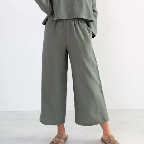 pants Riley Wide Leg Linen Pants Etsy - LoveAndConfuse $100.52
