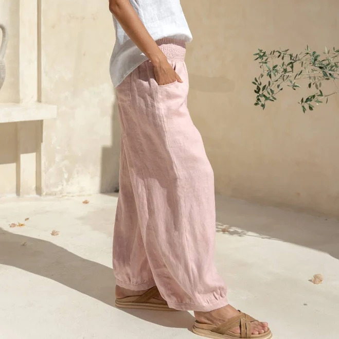 pants Sadhu French Linen Pants Dusty Pink Women's Nomad the Label US $139