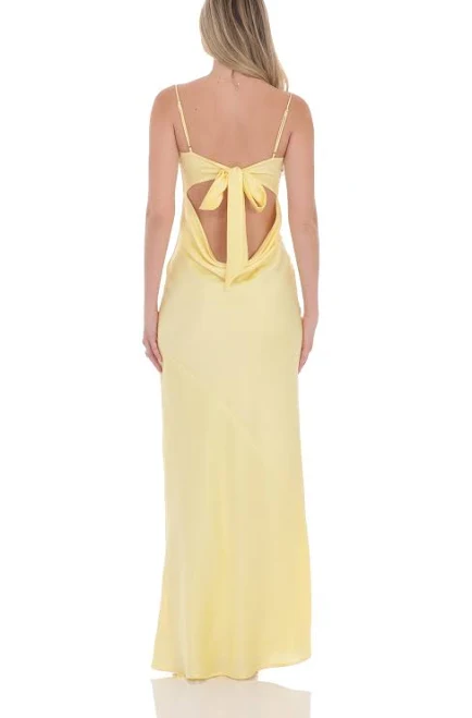 dress Satin Open Back Maxi Dress LUCY IN THE SKY $79.9