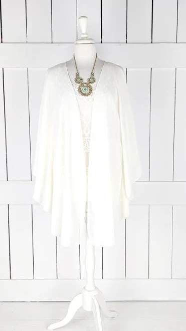 outerwear Sheer Chiffon Kimono Cardigan Etsy - ThreeFeathersStudio $89