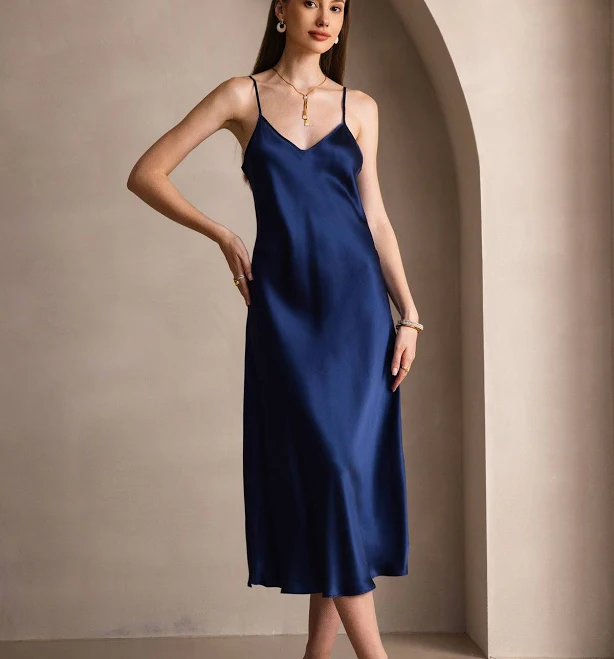 dress SilkSilky Women's Silk Midi Slip Dress SilkSilky $99.95