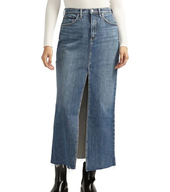 maxi skirt Silver Jeans Co Women's. Front-Slit Maxi Jean Skirt Macy's $47.6