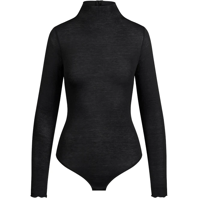 top Skims Women's Sheer Modal Long Sleeve Turtleneck Bodysuit SKIMS $61
