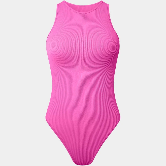 bodysuit Sleeveless Halter Neck Bodysuits Rose / XL OQQ Activewear Store $12.99