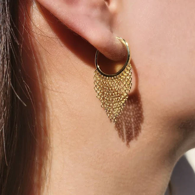 accessory Sonja Dainty Chain Drop Earrings Etsy - GoldSpoonJewelry $32