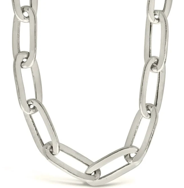 accessory Sterling Forever Thin Paperclip Chain Necklace - Silver Macy's $46.2