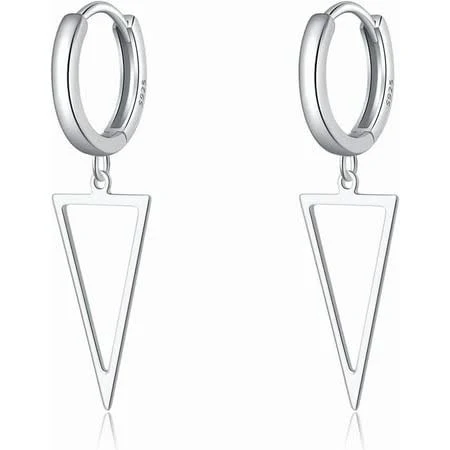 accessory Sterling Silver Geometric Triangle Dangle Earrings Walmart - Cheeroll Network $14.99