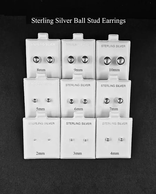 accessory Sterling Silver Minimalist Ball Stud Earrings Etsy - Seller $13.99