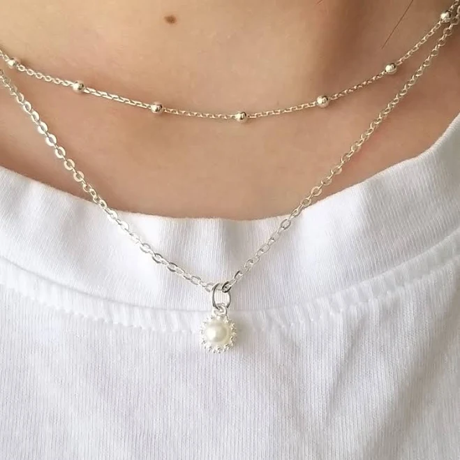 accessory Sterling Silver Pearl Pendant Necklace Etsy - tamarmani $46