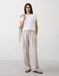 pants Straight-Leg Mid-Rise Tencel Pleated Pant gapfactory.com $60