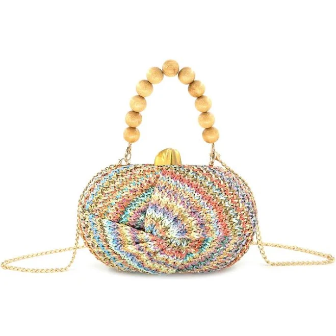 bag Straw Bag with Beaded Handle DLM Supply $58