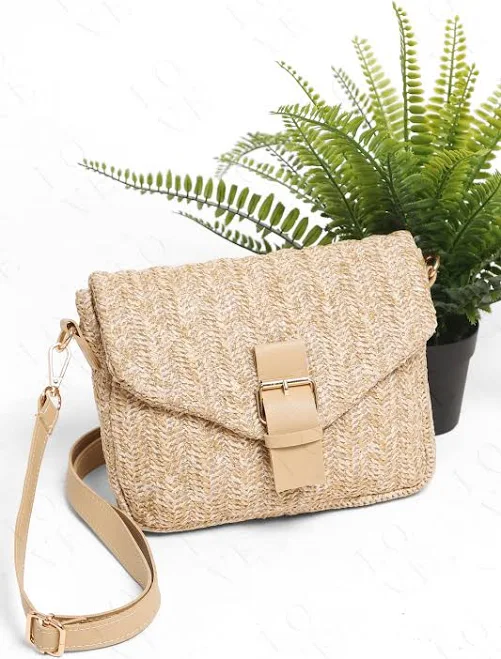 bag Straw Crossbody Bag with Leather Strap Etsy - Seller $39.99