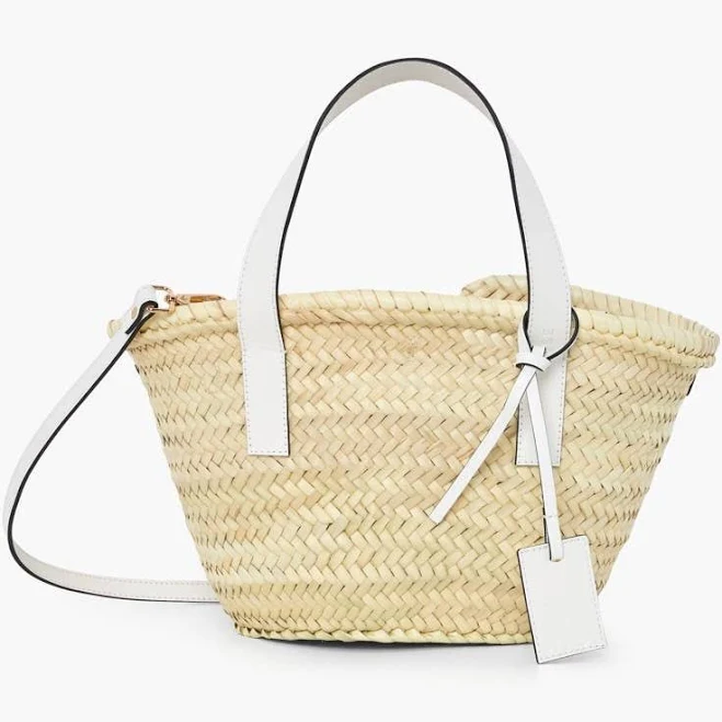 bag Straw Leather Tote Boho House $37