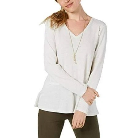 top Style & Co. V-Neck Thermal Top Walmart - Buy Outlet $27.23
