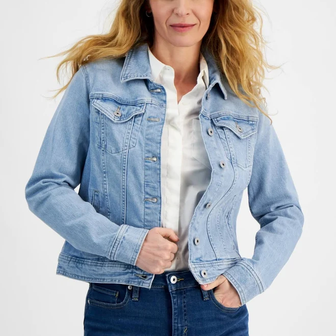 outerwear Style & Co. Women's Classic Denim Jacket Macy's $38.67