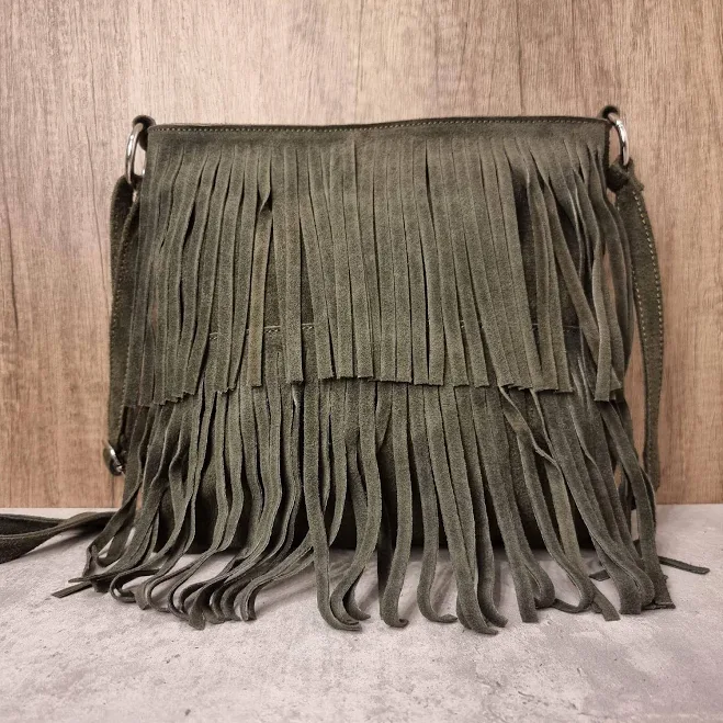 bag Suede Fringe Crossbody Bag Etsy - Seller $46.4