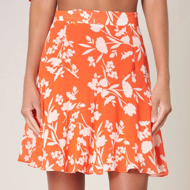 skirt Sugarlips Sunset Floral Eden Flared Mini Skirt Sugarlips $65