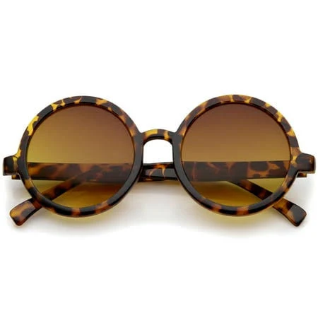accessory Sunglass LA Classic Retro Horn Rimmed Round Sunglasses Walmart - zeroUV $11.99