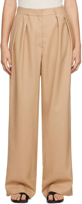 pants The Frankie Shop Tan Tansy Trousers ssense.com $59