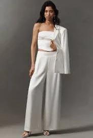 culottes The Vienna Satin Wide-Leg Trousers by Mare Mare anthropologie.com $198
