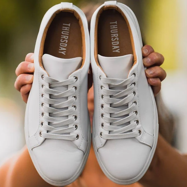 sneakers Thursday Boot Company Women's White Leather Premier Low Top Thursday Boot Company $135