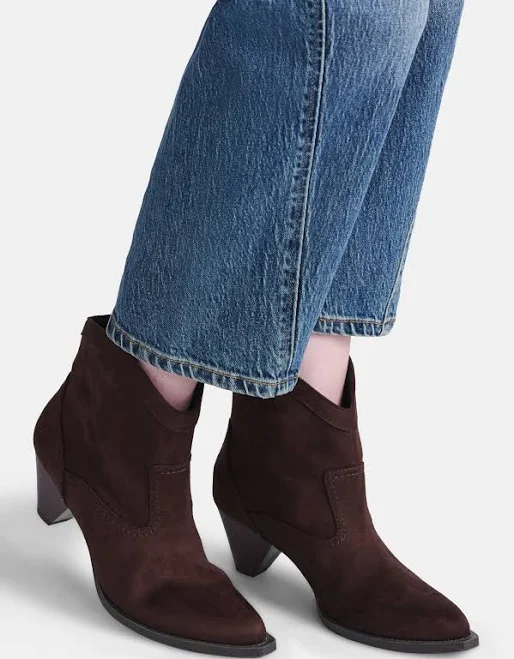 shoes Time and True Women's Faux Suede Cone Heel Booties Walmart $8.24