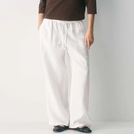 pants Tna Women's Charleston Linen Pant in White | XS Aritzia $88