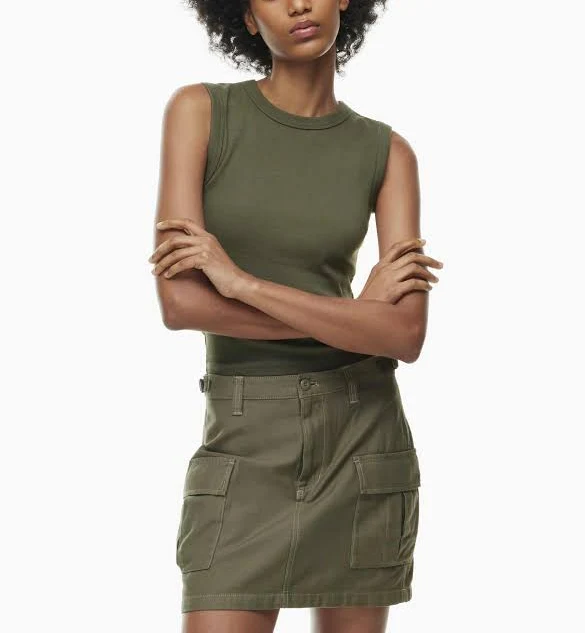 skirt Tna Women's Supply Cargo Micro Skirt Pant in Gd Army Green | 00 Aritzia $25.99