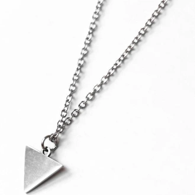 accessory triangle necklace girl small triangle pendant chain necklace Shani & Adi Jewelry $25