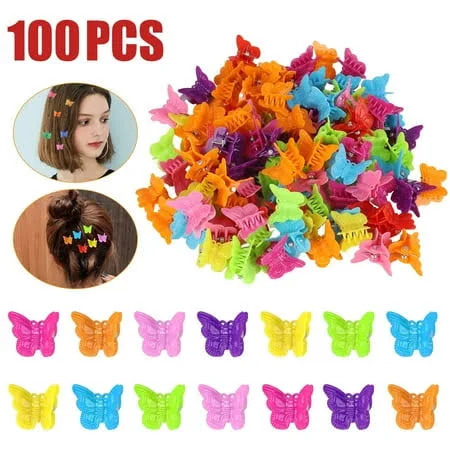 accessory TSV 100Pcs Mini Butterfly Hair Clips Walmart - WOWParts $6.49