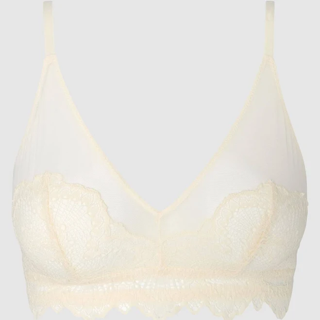 top Understatement Lace Mesh Triangle Bralette Understatement Underwear $37