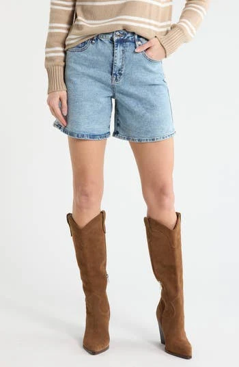 shorts Vigoss Women's High Waist Mid Thigh Denim Shorts Nordstrom Rack $24.97