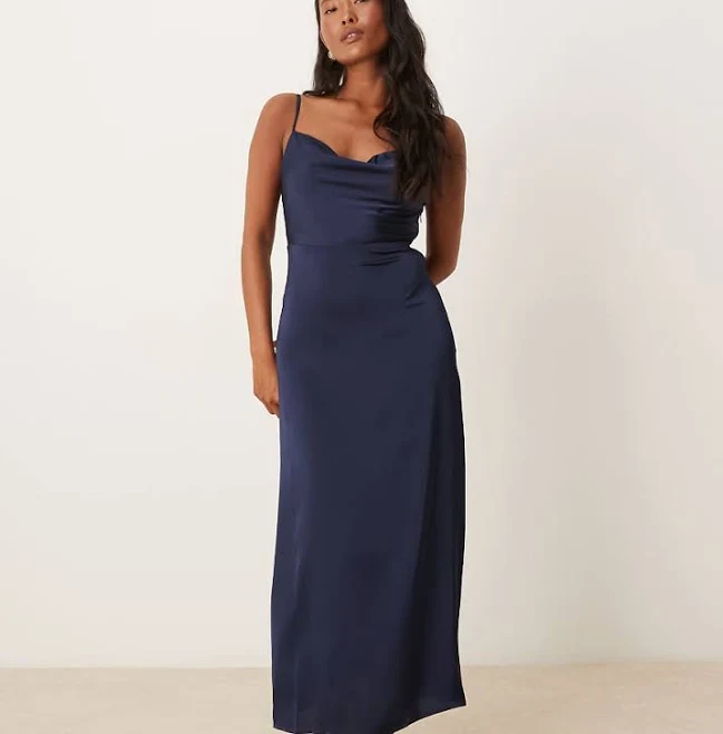 dress Vila Petite Satin Cowl Neck Cami Maxi Dress ASOS $72