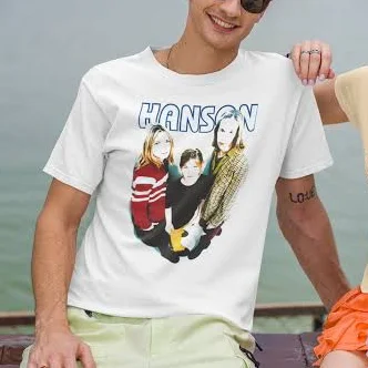 top Vintage Hanson Band Heavy Cotton T-Shirt Etsy - Seller $16.24