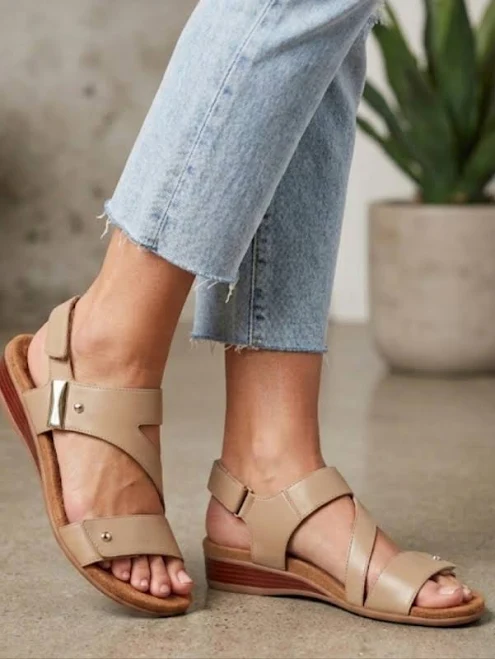 shoes Walking Cradles Genuine Leather Triple Strap Sandals Poshmark $51